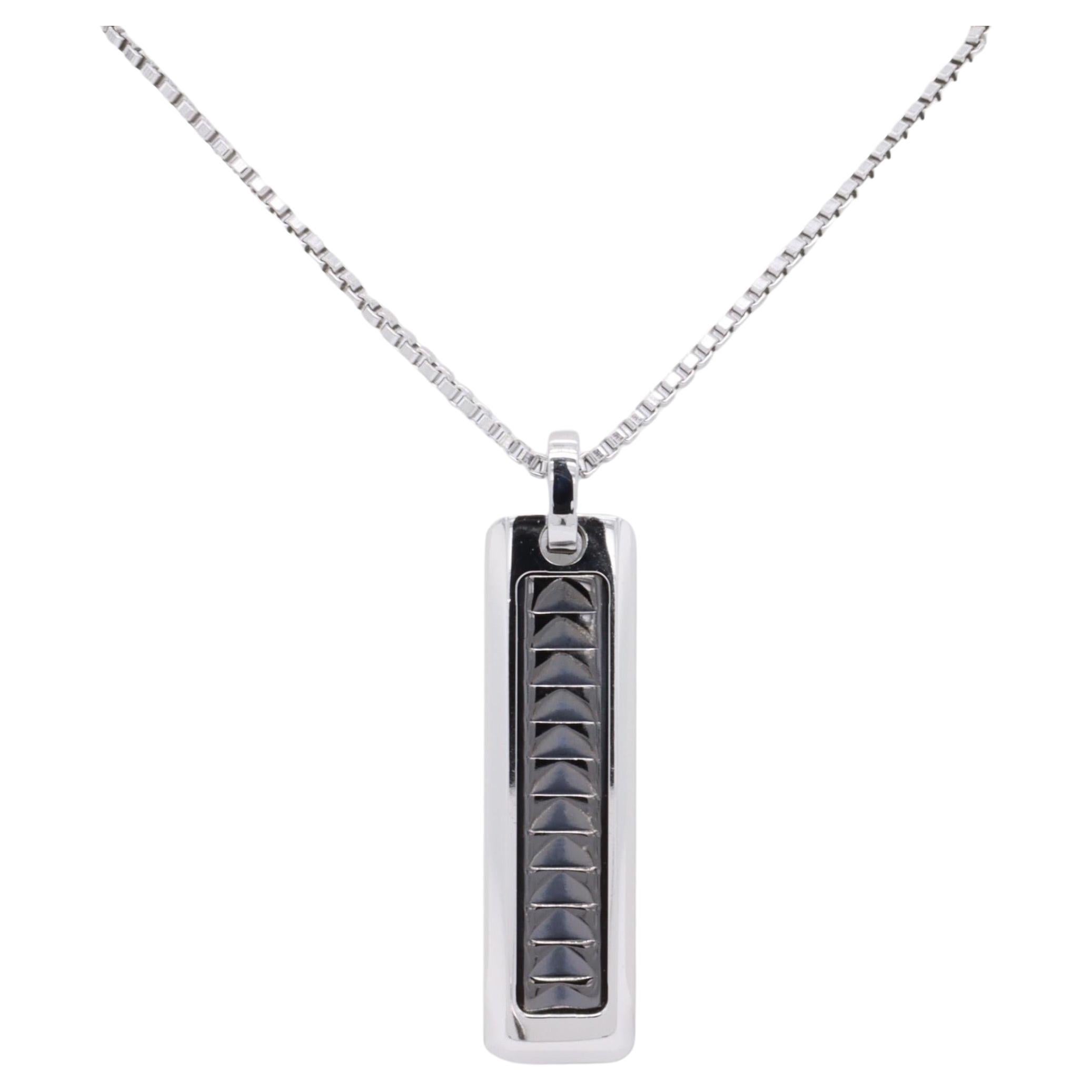 Tiffany & Co. Stainless Steel Paloma's Caliper Men's Pendant Necklace
