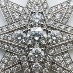 Tiffany & Co. Collier avec pendentif en platine orné d'un diamant de 7 carats en forme d'étoile