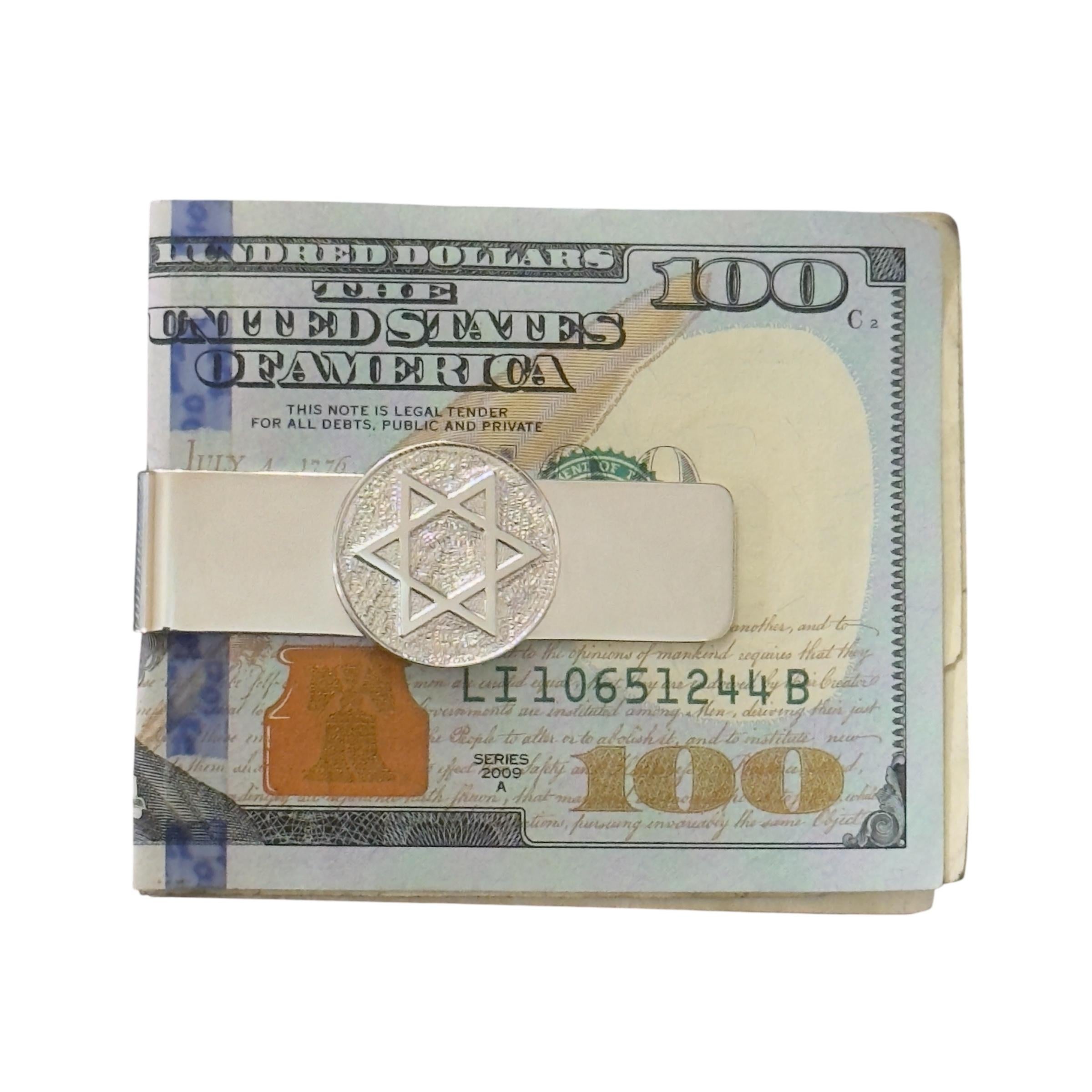 Tiffany & Co Star Of David Money Clip Sterling Silver Estate For Sale 1