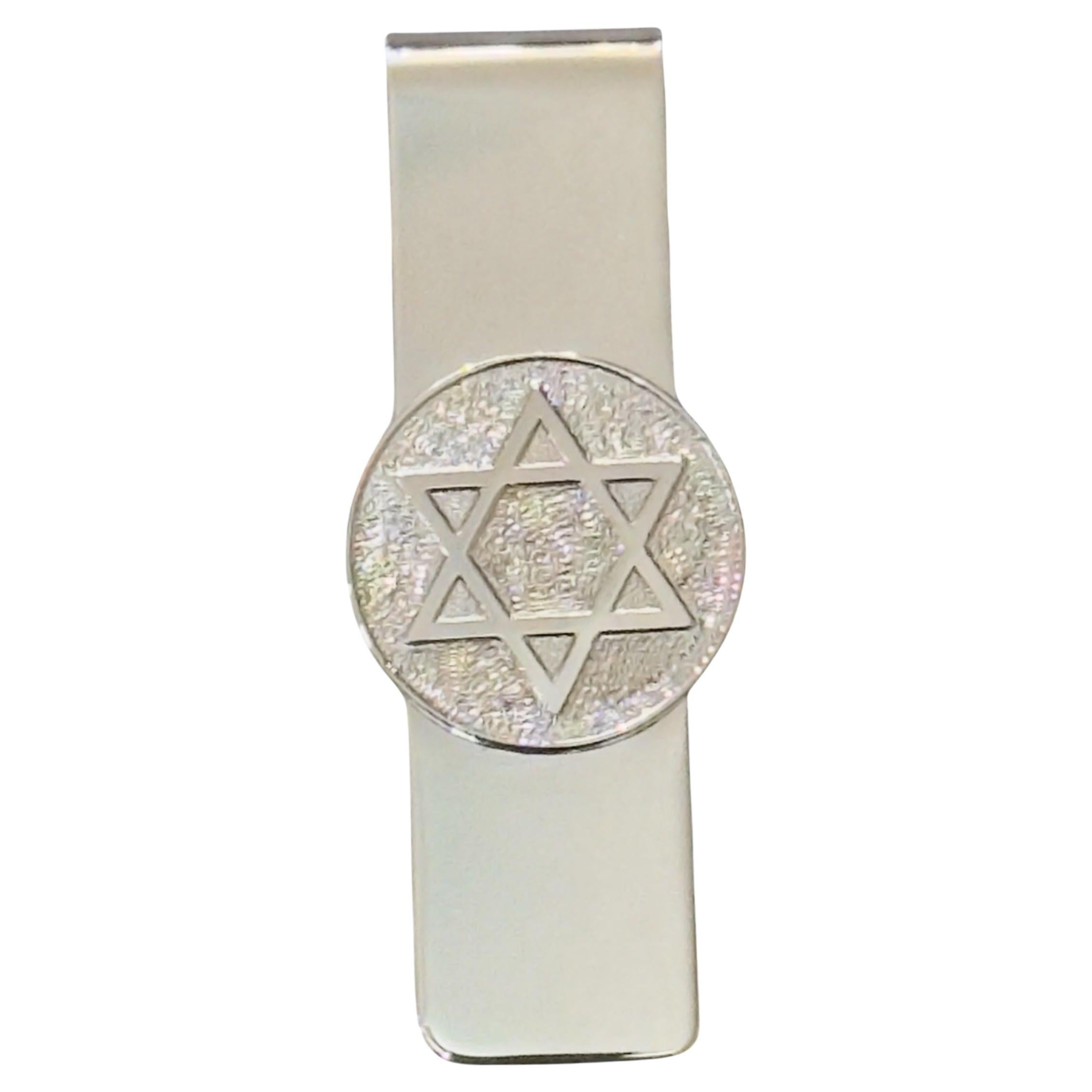 Tiffany & Co Star Of David Money Clip Sterling Silver Estate For Sale