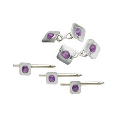 Tiffany & Co. Star Ruby, Diamond and Platinum Dress-Set, Circa 1950