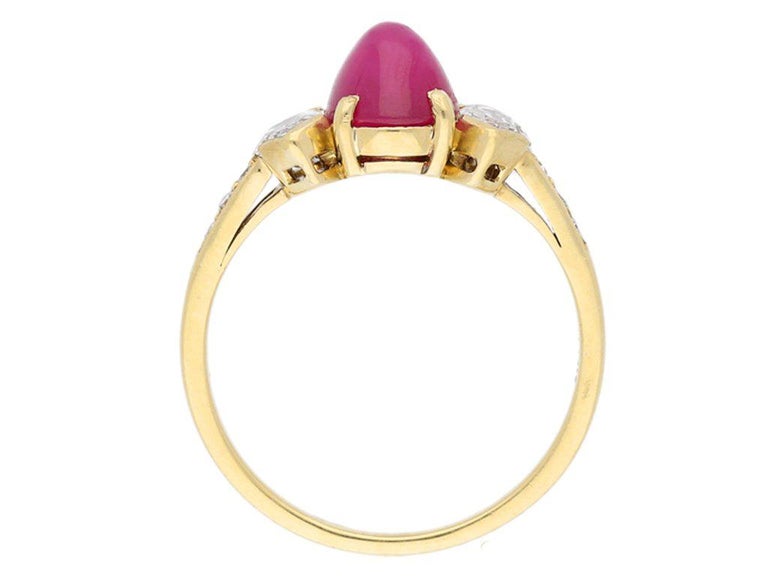 Tiffany and Co. Star Ruby Diamond Gold Ring For Sale at 1stDibs | star