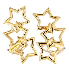 Tiffany & Co. Star Shaped Yellow Gold Clip On Earrings