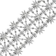 Tiffany & Co. Starburst 6,02ct Diamant Platin breites Armband
