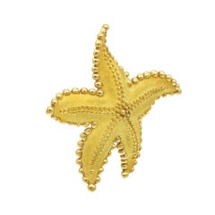 Tiffany & Co. Starfish Brooch In 18k Yellow Gold.