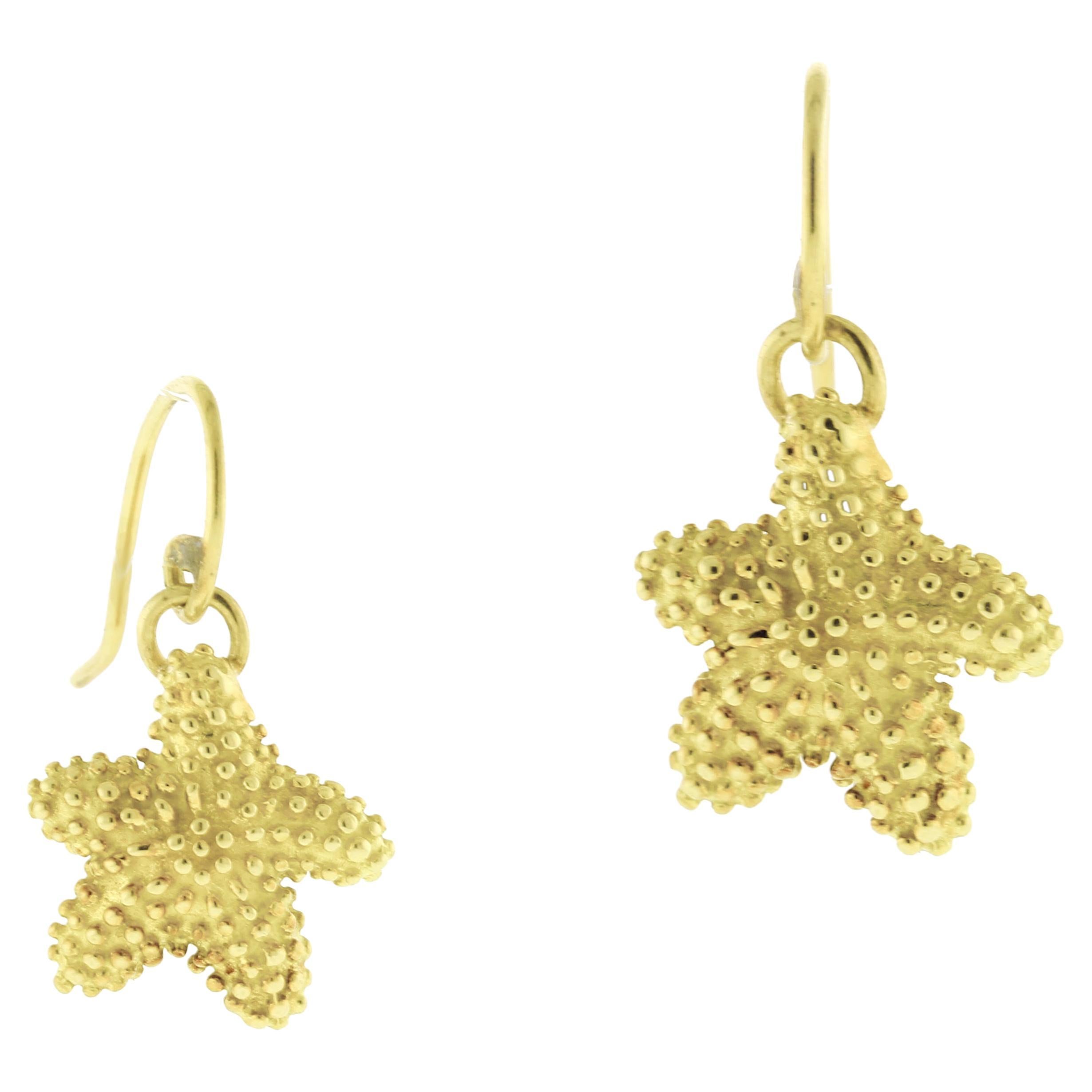 Tiffany &  Co. Starfish Drop Gold Earrings