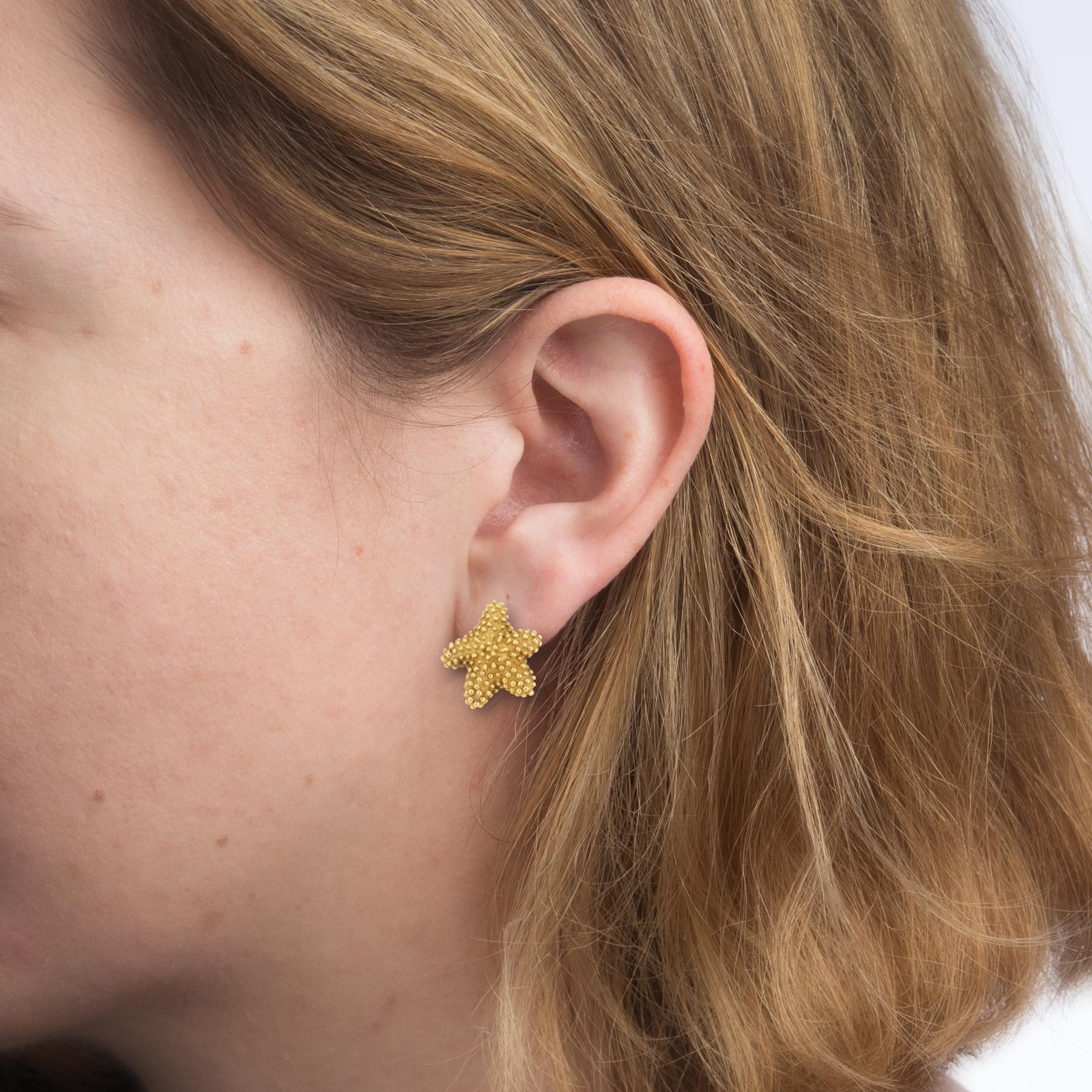 tiffany starfish earrings gold