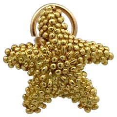 Tiffany & Co. Starfish Motif Stud Earrings 14 Karat Yellow Gold 13.6 Grams