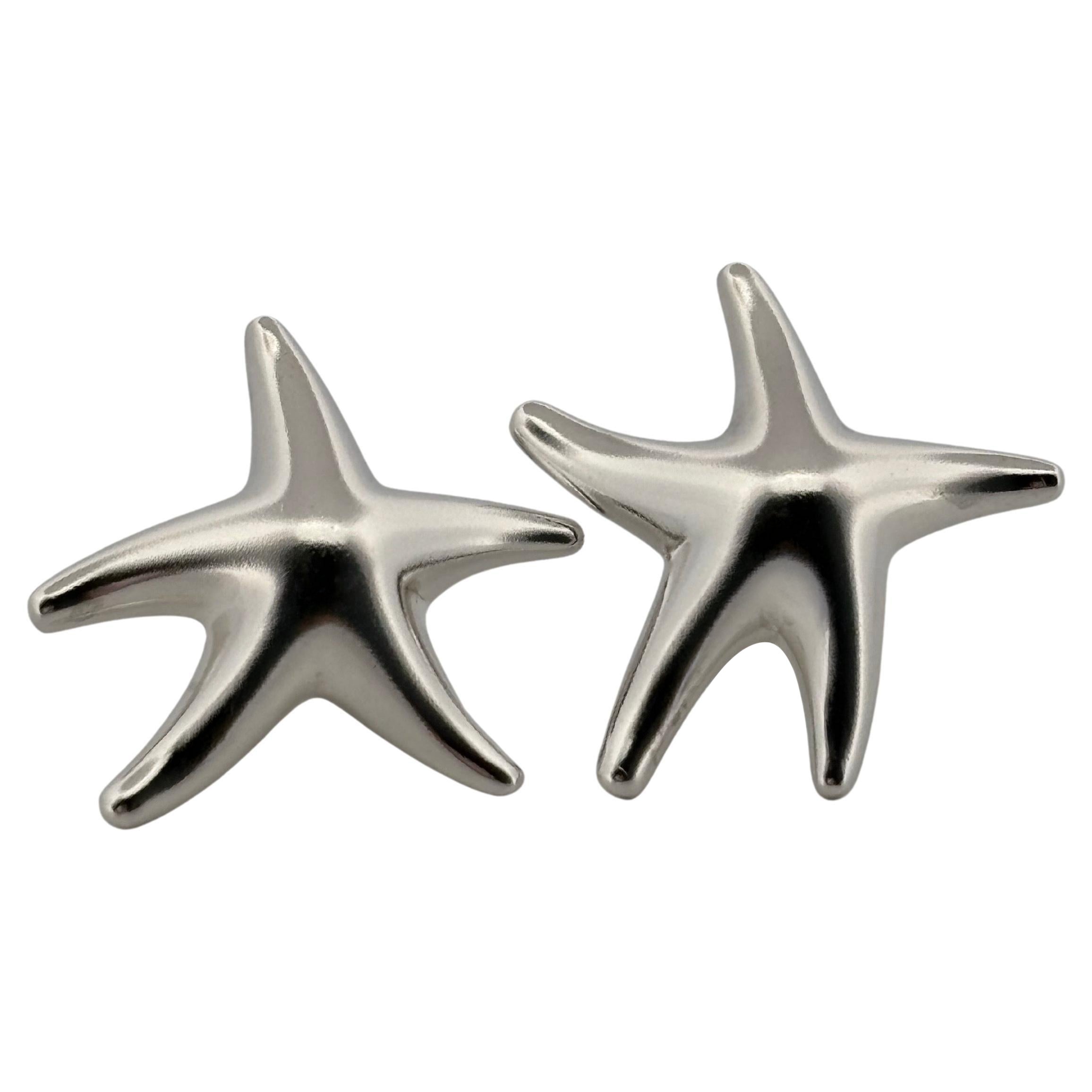 Tiffany 
Co. Boucles d
oreilles étoile de mer Elsa Peretti Espagne Petites boucles d
oreilles en vente