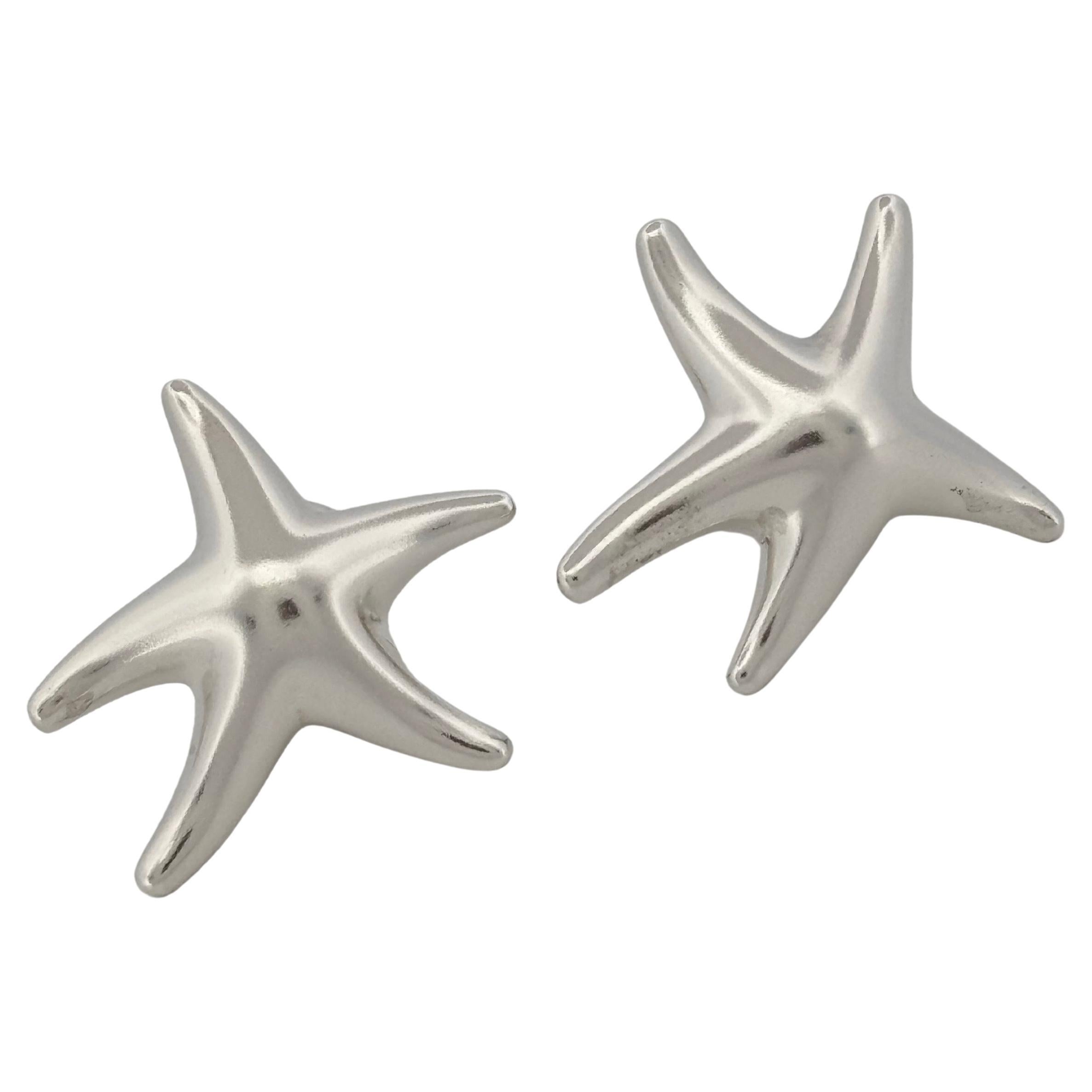 Modern Tiffany & Co. Starfish Stud Post Back Elsa Perreti Spain Small Earrings For Sale