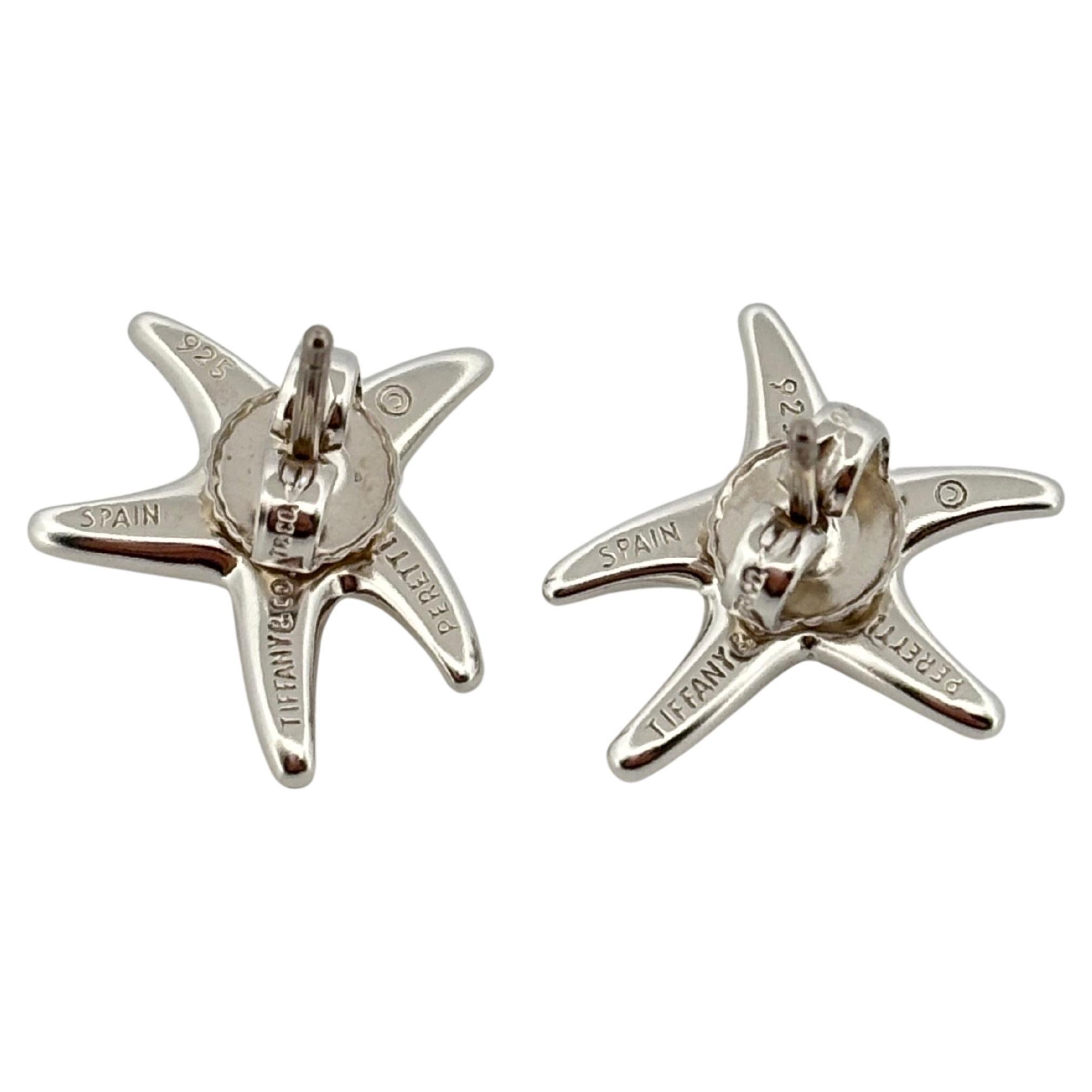 Tiffany & Co. Starfish Stud Post Back Elsa Perreti Spain Small Earrings For Sale 4