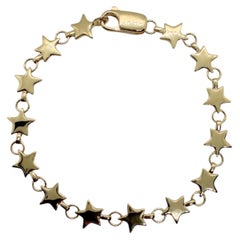 Tiffany & Co. Stars Motif Links Vintage Rare Star 18 Karat Yellow Gold Bracelet