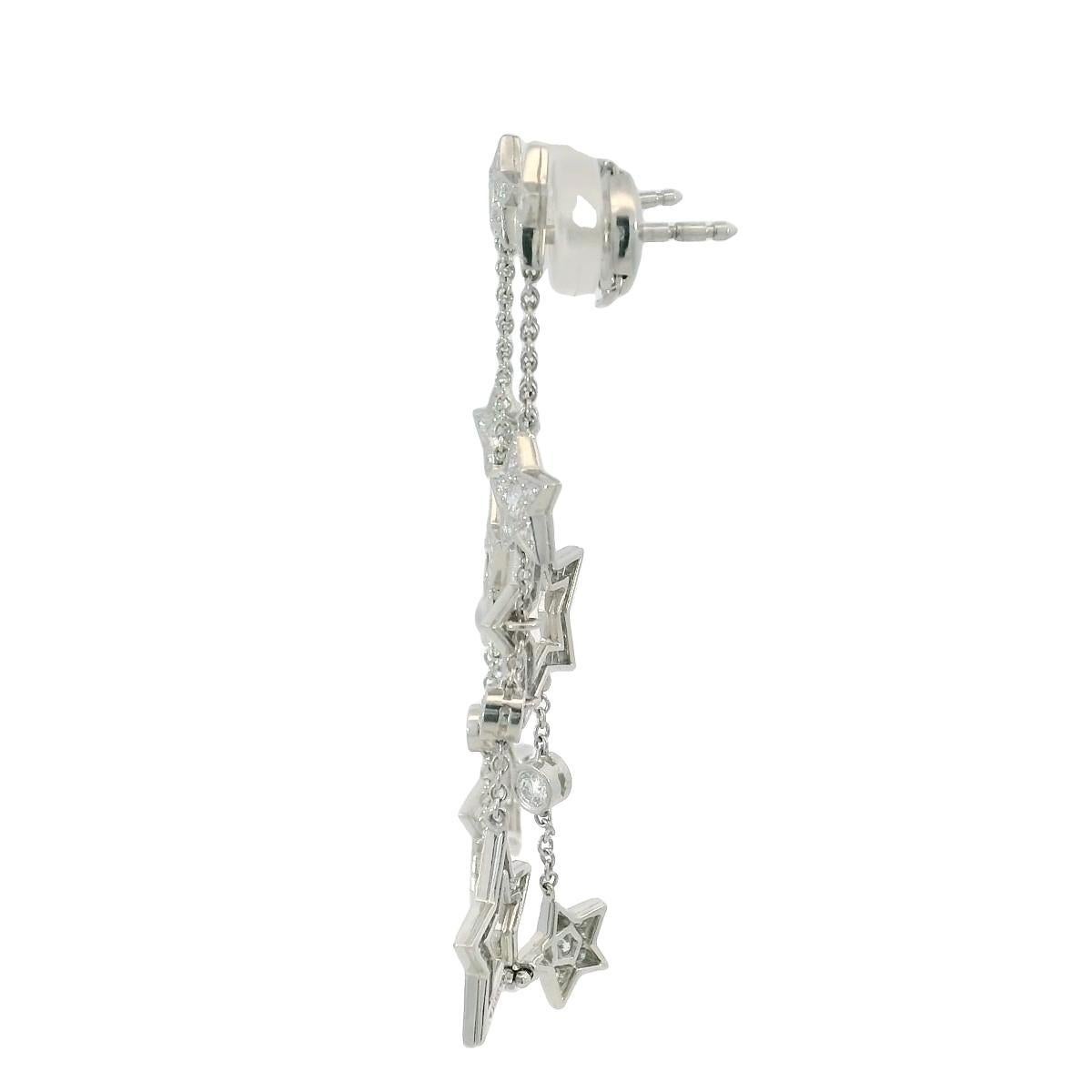 Tiffany & Co. Boucles d'oreilles pendantes avec diamant en platine ~1.33ctw Excellent état - En vente à Fairfield, CT