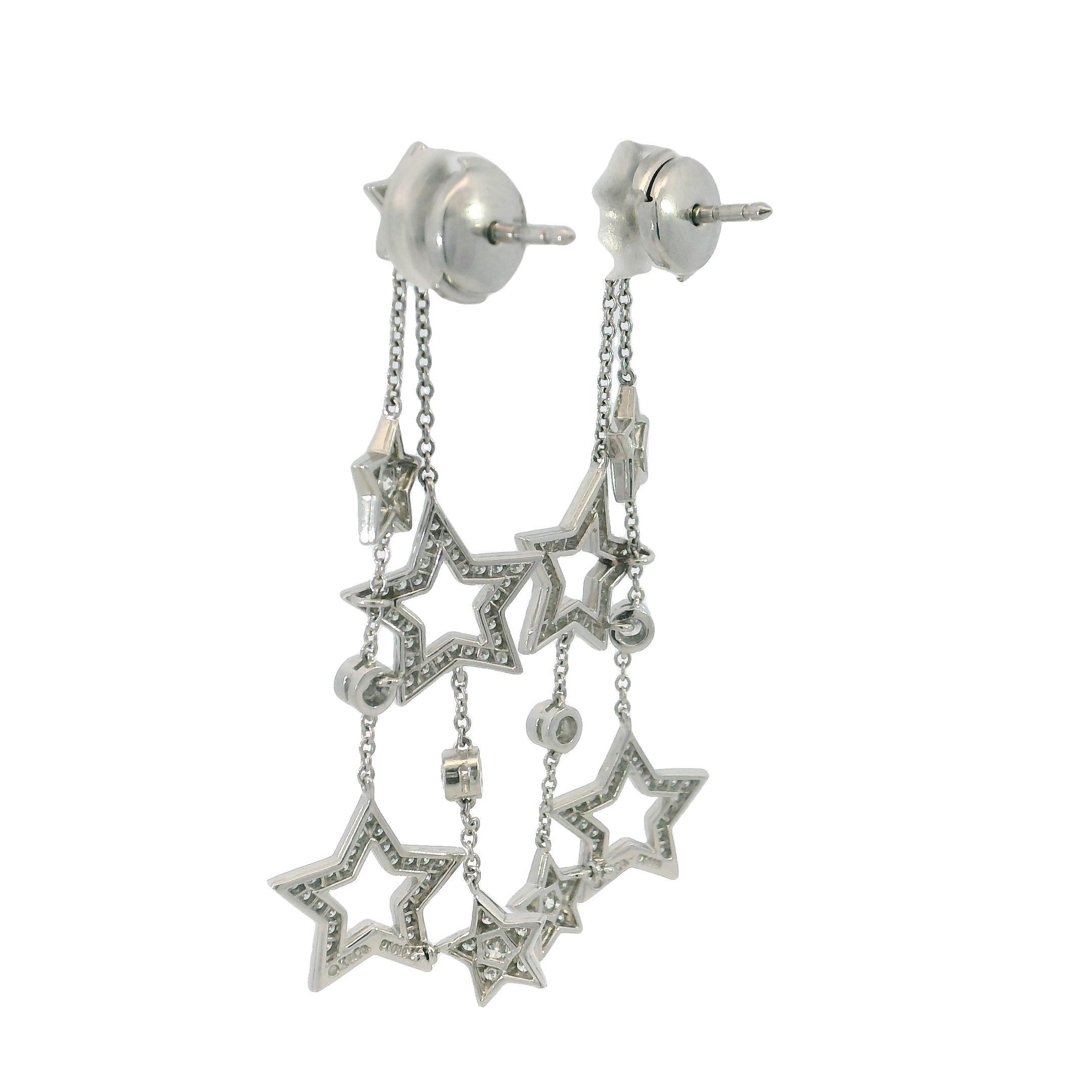 Tiffany & Co. Boucles d'oreilles pendantes avec diamant en platine ~1.33ctw en vente 1