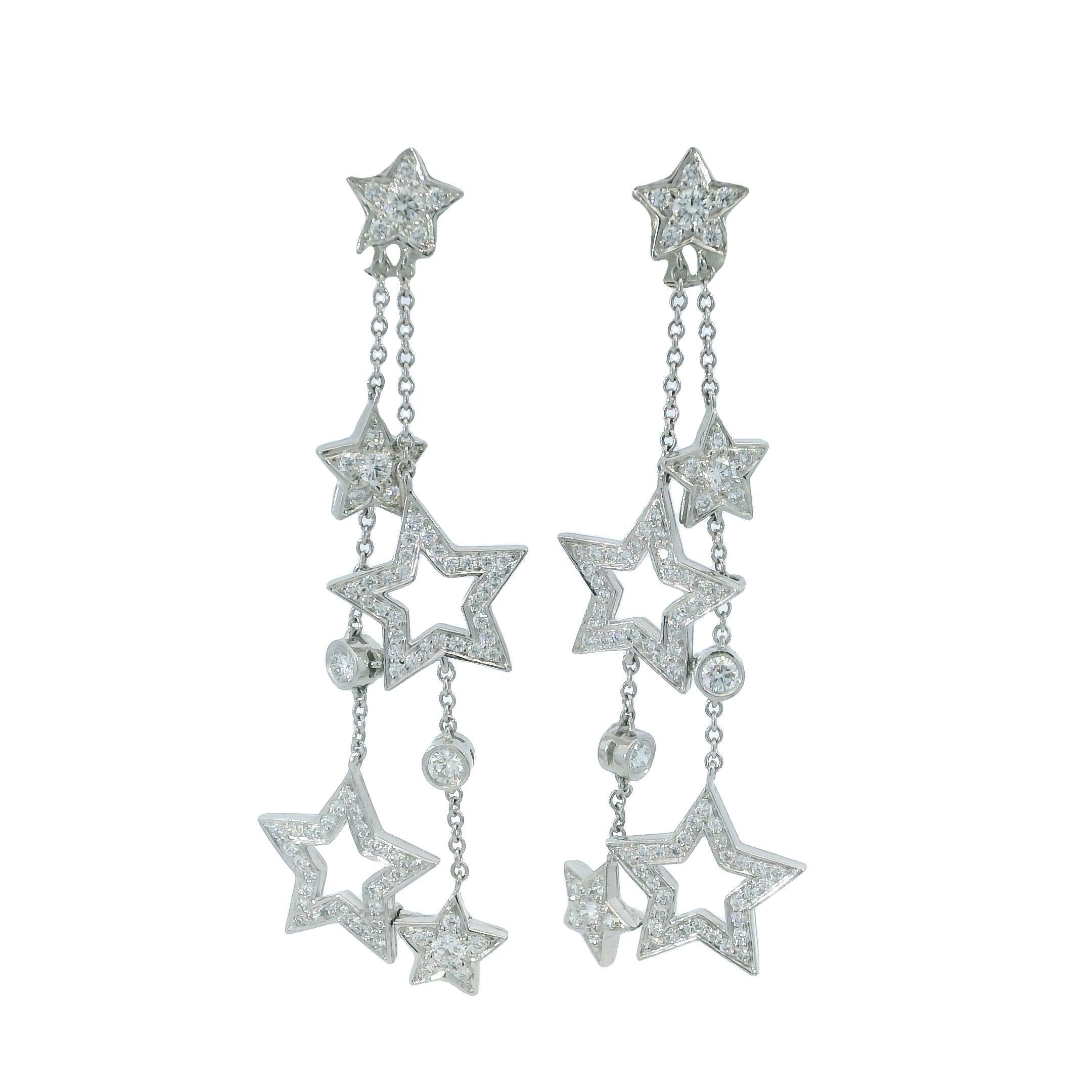 Tiffany & Co. Boucles d'oreilles pendantes avec diamant en platine ~1.33ctw en vente 3