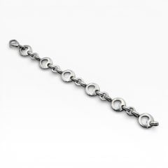 Tiffany & Co. Stencil Heart Link 6" Bracelet.