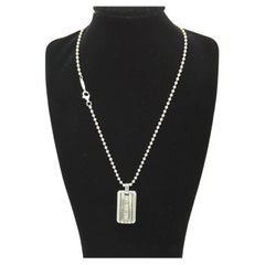 Tiffany & Co. Sterling 925 Silver Bead Chain Necklace Atlas Pendant 15"