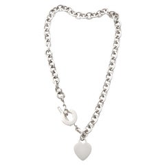 Tiffany & Co. sterling 925 silver chain necklace with a heart-shaped pendant