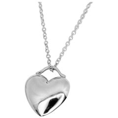 Tiffany & Co. Sterling 925 Silver Heart Pendant Necklace