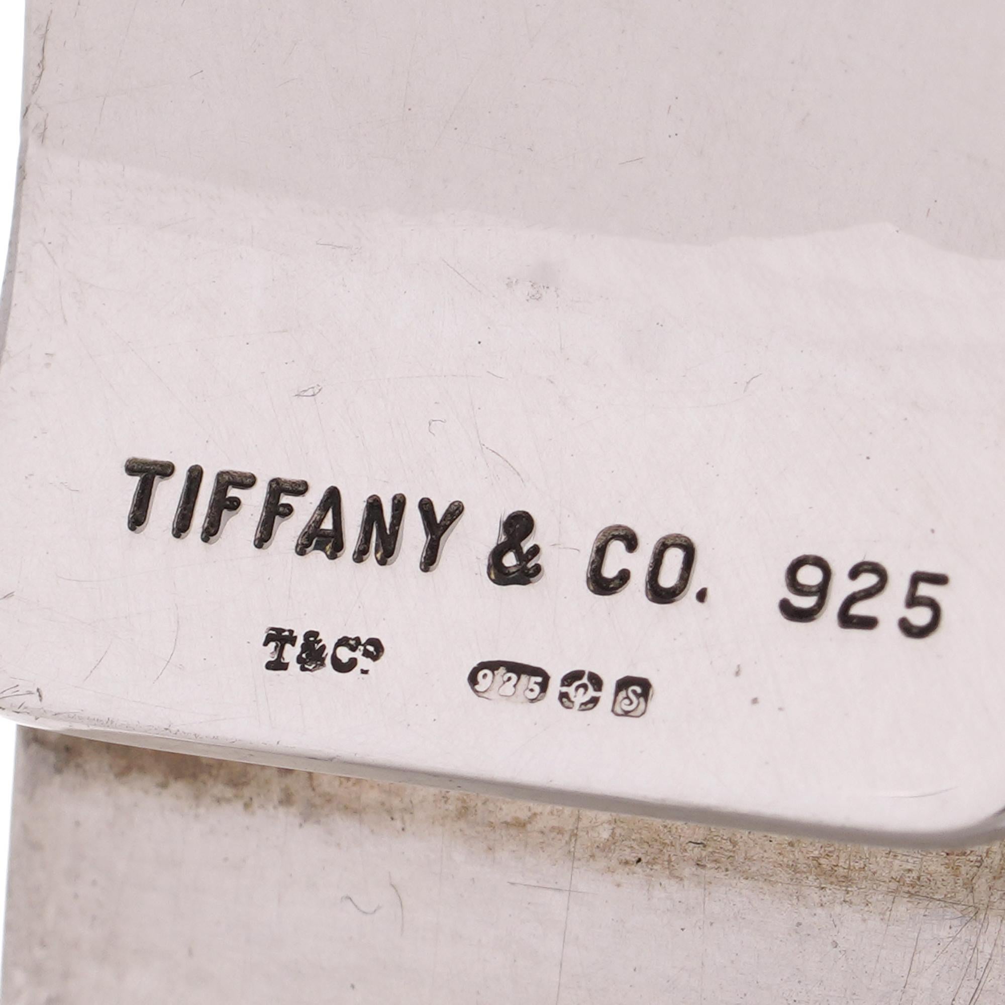 Tiffany & Co. Sterling 925 silver Rectangular - shaped money clip In Good Condition For Sale In Braintree, GB