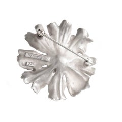 Tiffany & Co. Sterling Alpine Rose Flower Brooch