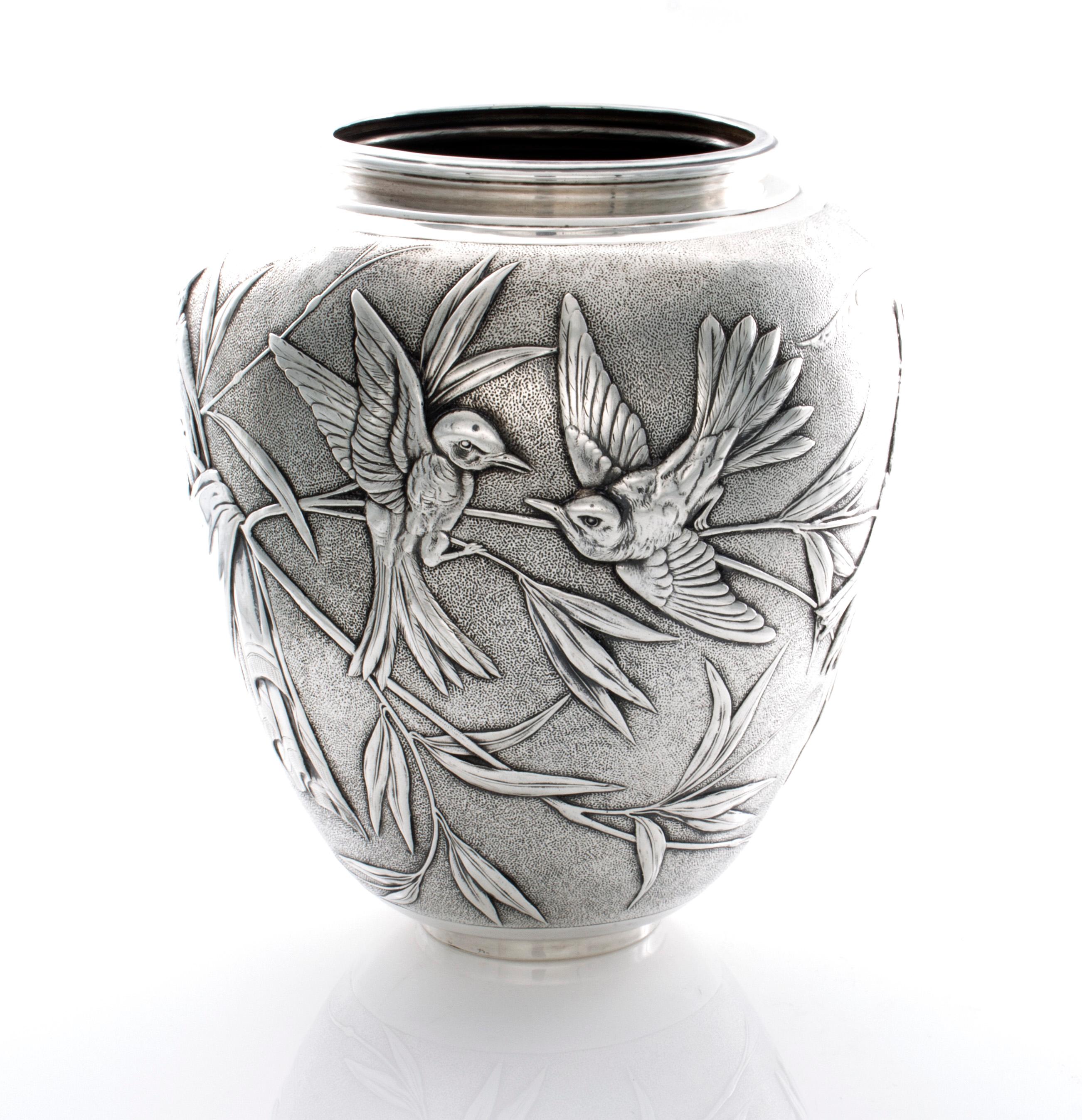Tiffany & Co. Sterling Audubon Vase In Good Condition In Mobile, AL