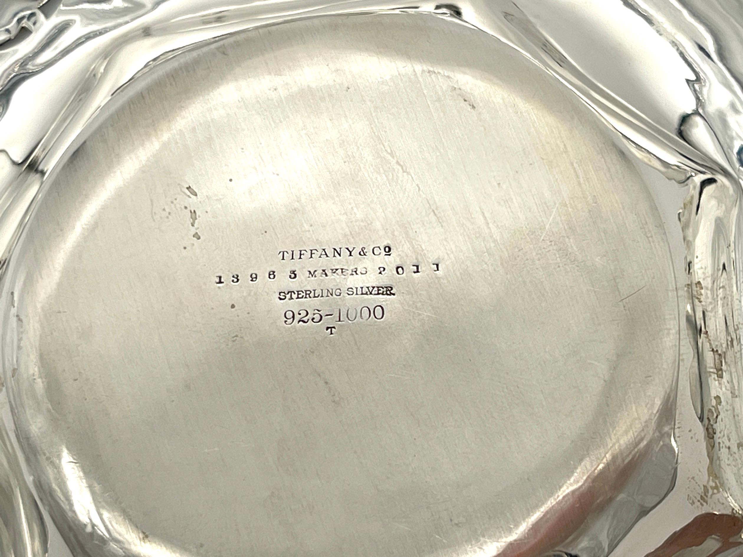 Tiffany & Co. Sous-verre à vin en métal Sterling à motif de trèfle  4