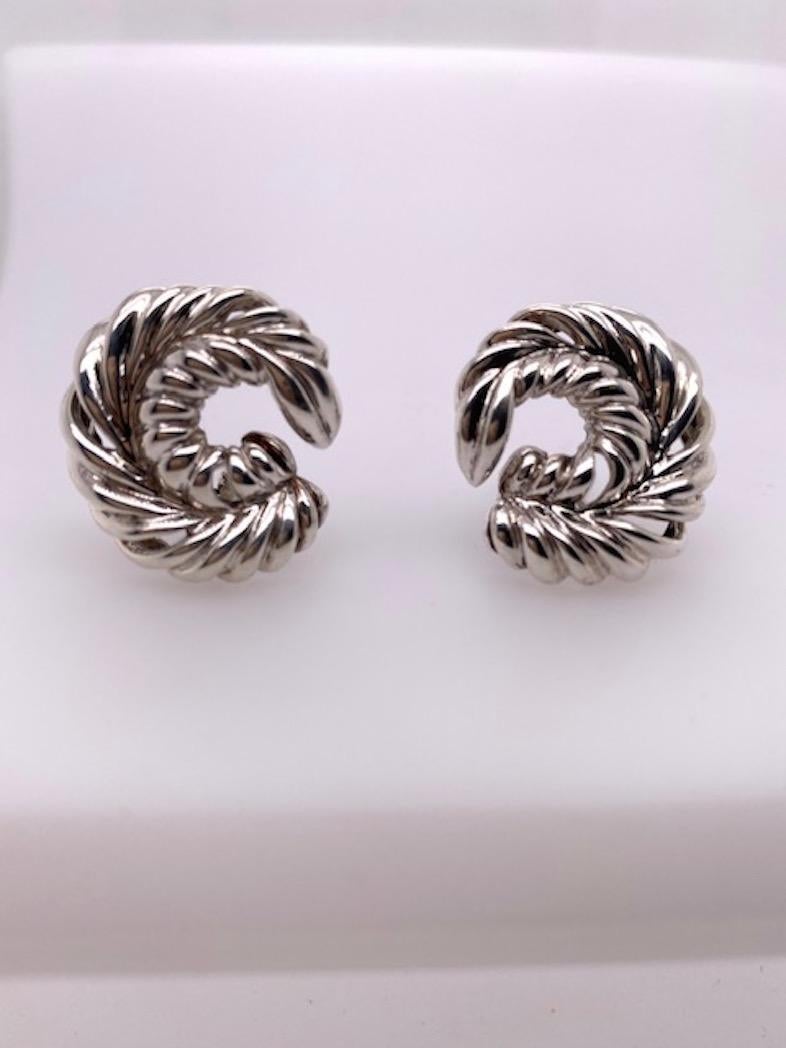 Tiffany & Co. Sterling Earrings In Excellent Condition For Sale In New York, NY