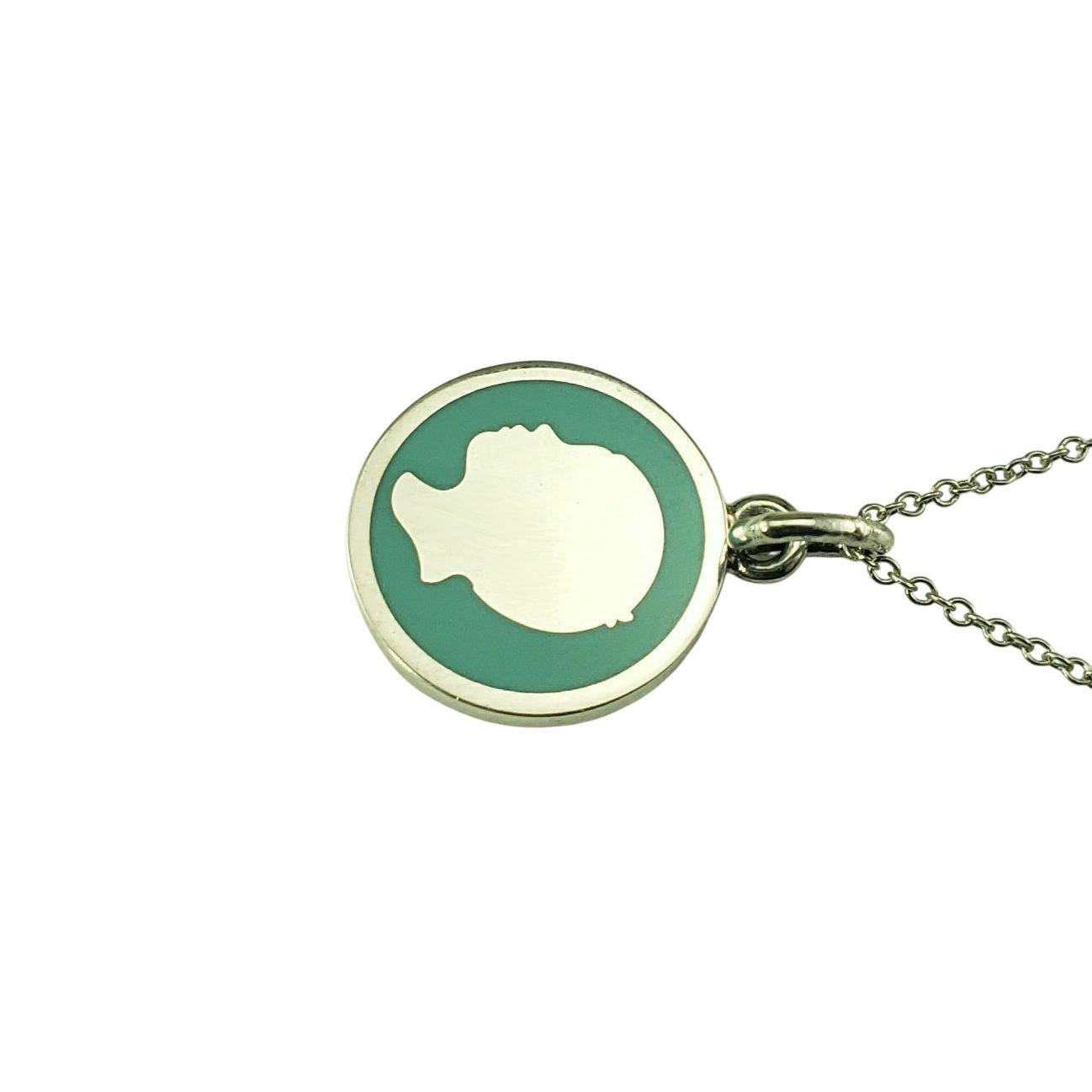 Contemporaneo Tiffany & Co. Collana con ciondolo in smalto Sterling Silhouette con scatola #23254 in vendita