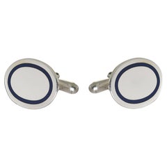 Tiffany & Co. Sterling & Enamel Cufflinks