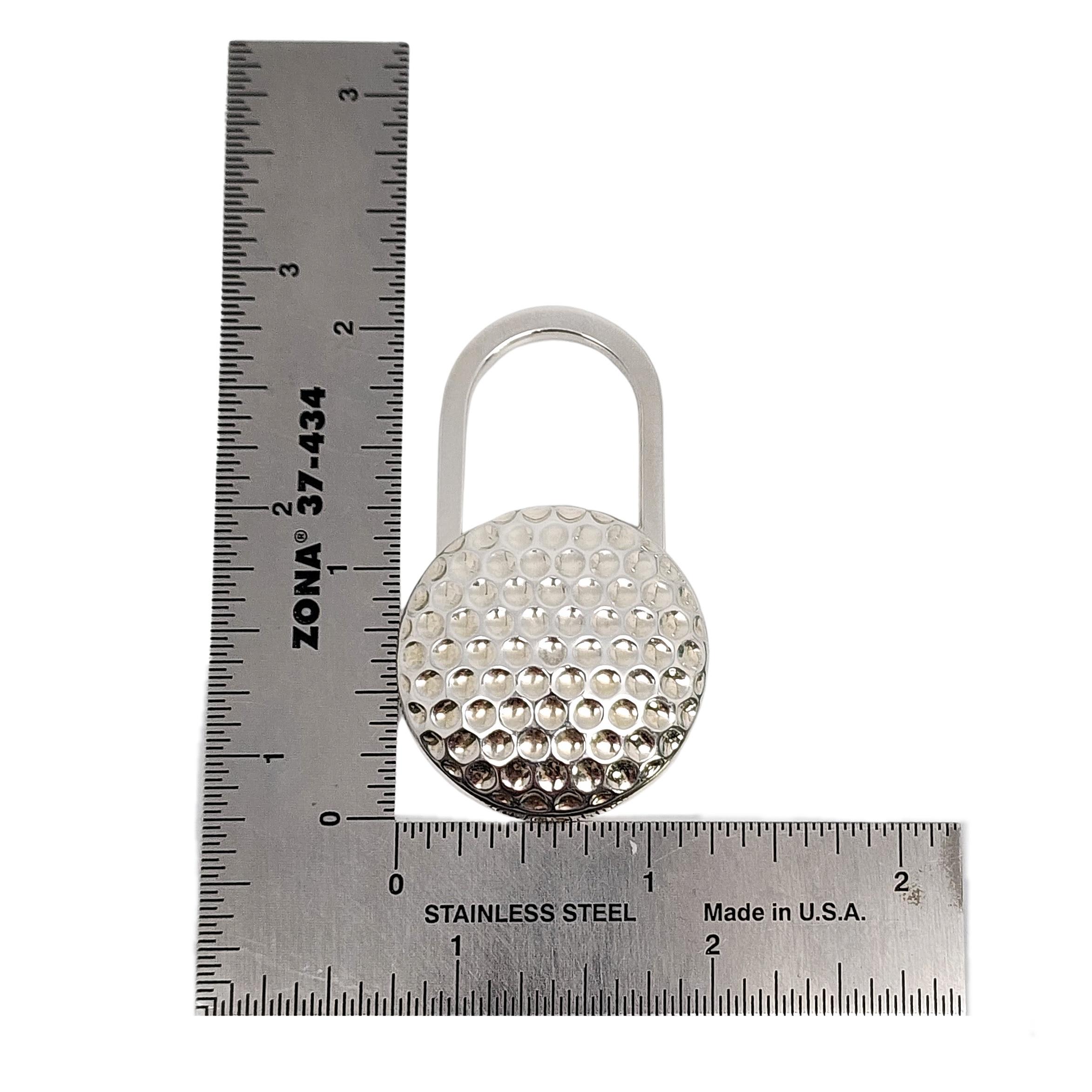 Tiffany & Co Sterling Golf Ball Padlock Keychain Pouch and Box (A) #14633 2