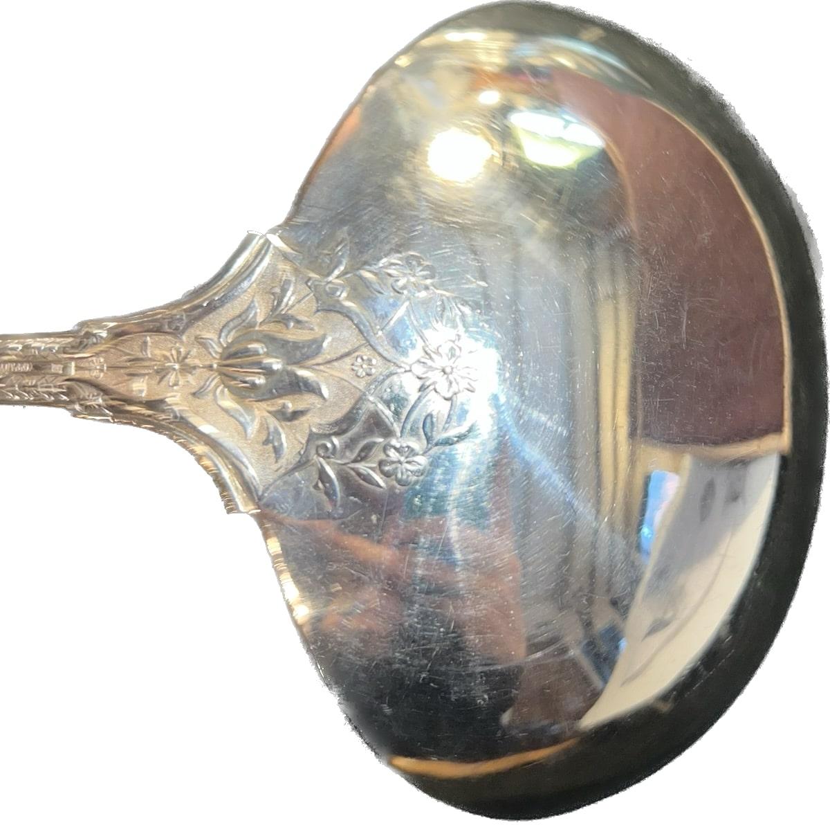 American Tiffany & Co Sterling 1872 Persian Design Silver Soup or Punch Ladle