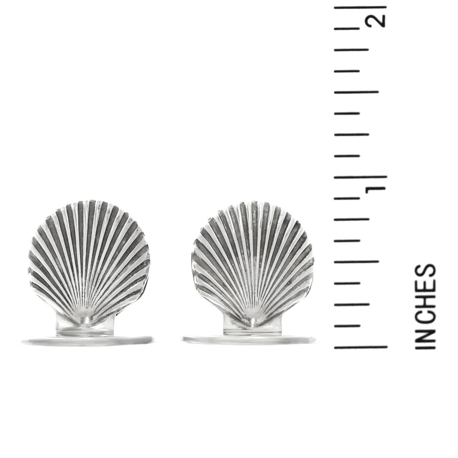 Tiffany & Co. Sterling Seashell Placecard Holders In Excellent Condition In Litchfield, CT