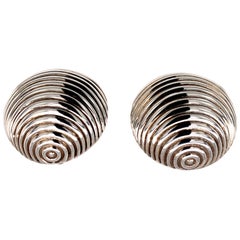 Tiffany & Co. Sterling Shell Earrings