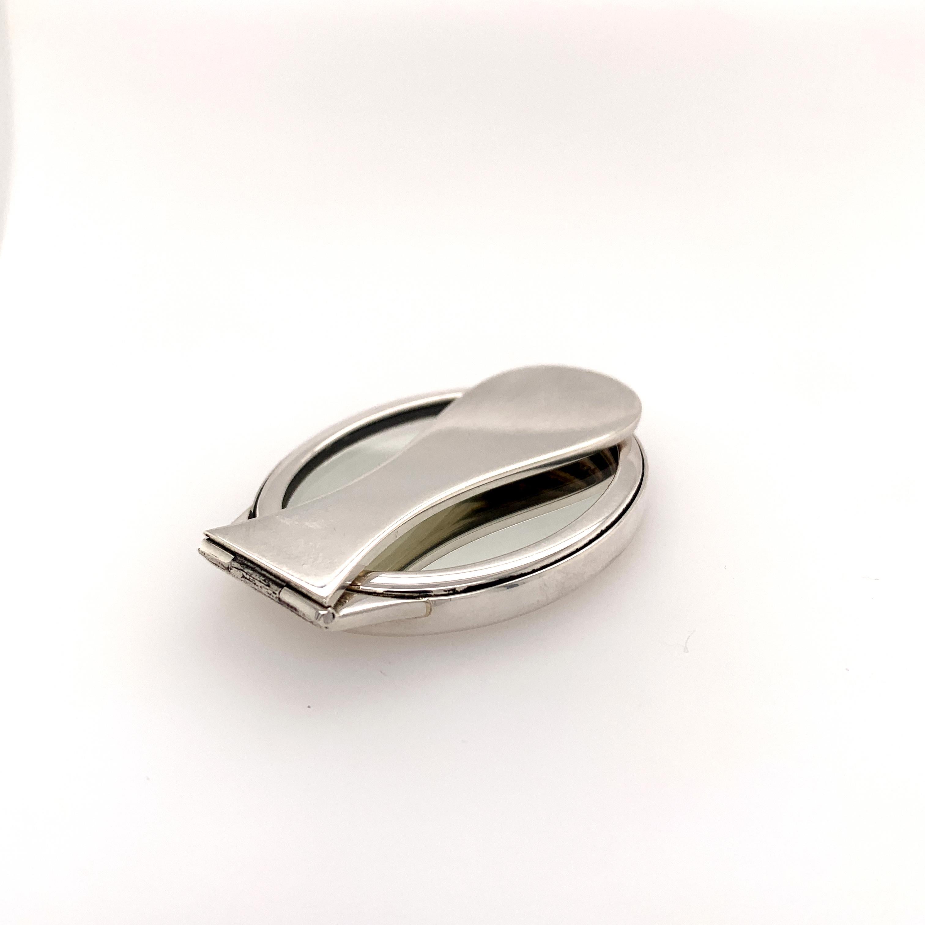 Tiffany & Co. Sterling Silve Purse Mirror In Excellent Condition In New York, NY