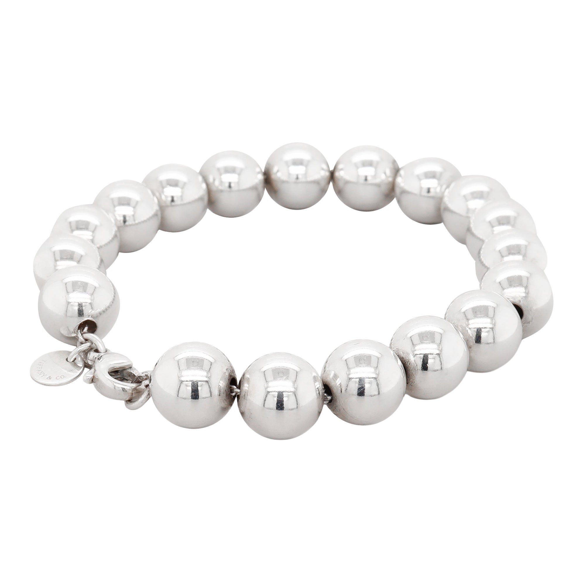 Tiffany & Co. Sterling Silver 10 mm Beaded Bracelet