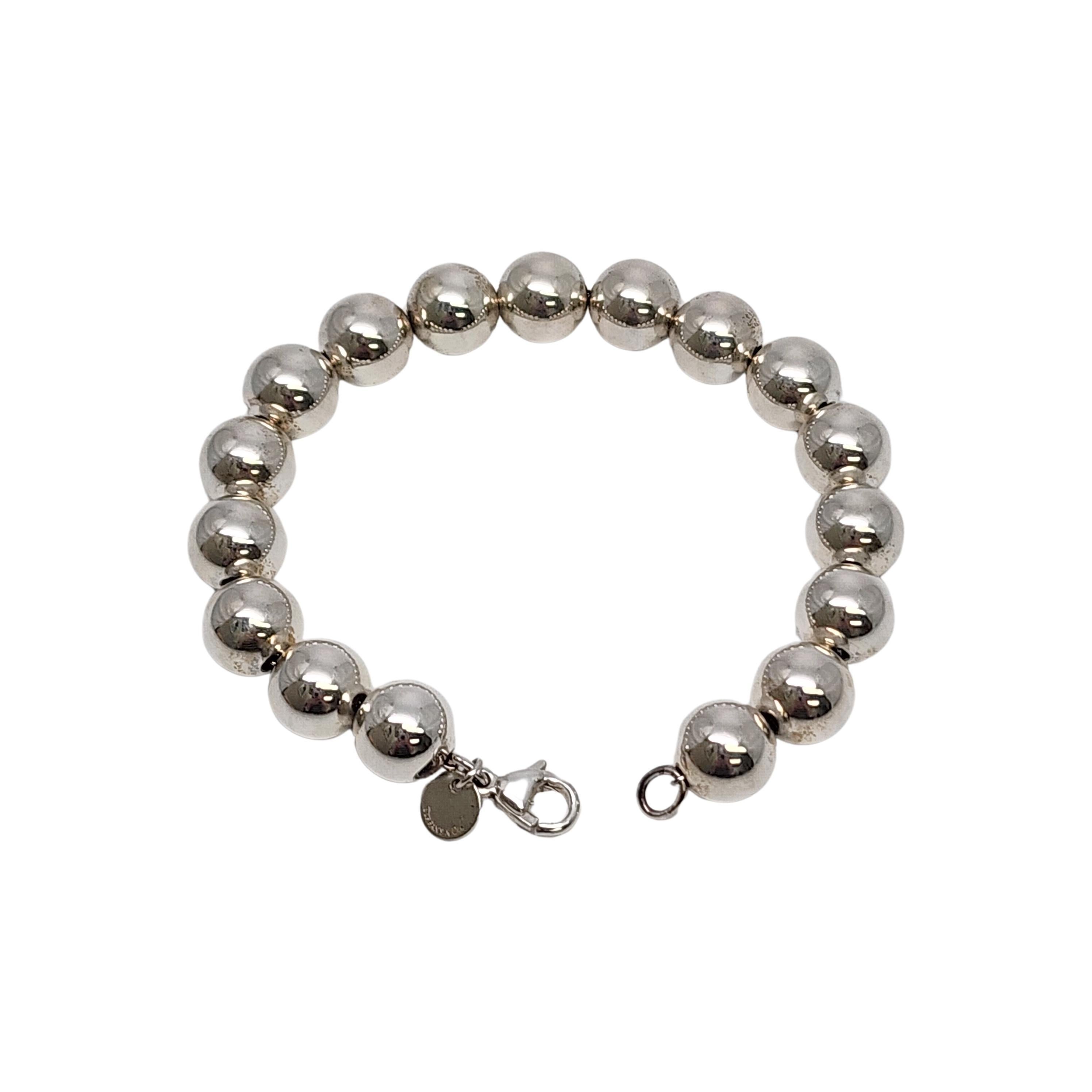 Sterling silver 10mm ball bead bracelet by Tiffany & Co.

Authentic Tiffany bracelet featuring 10mm sterling silver ball beads. Tiffany pouch and box are not included.

Measures approx 6 1/4
