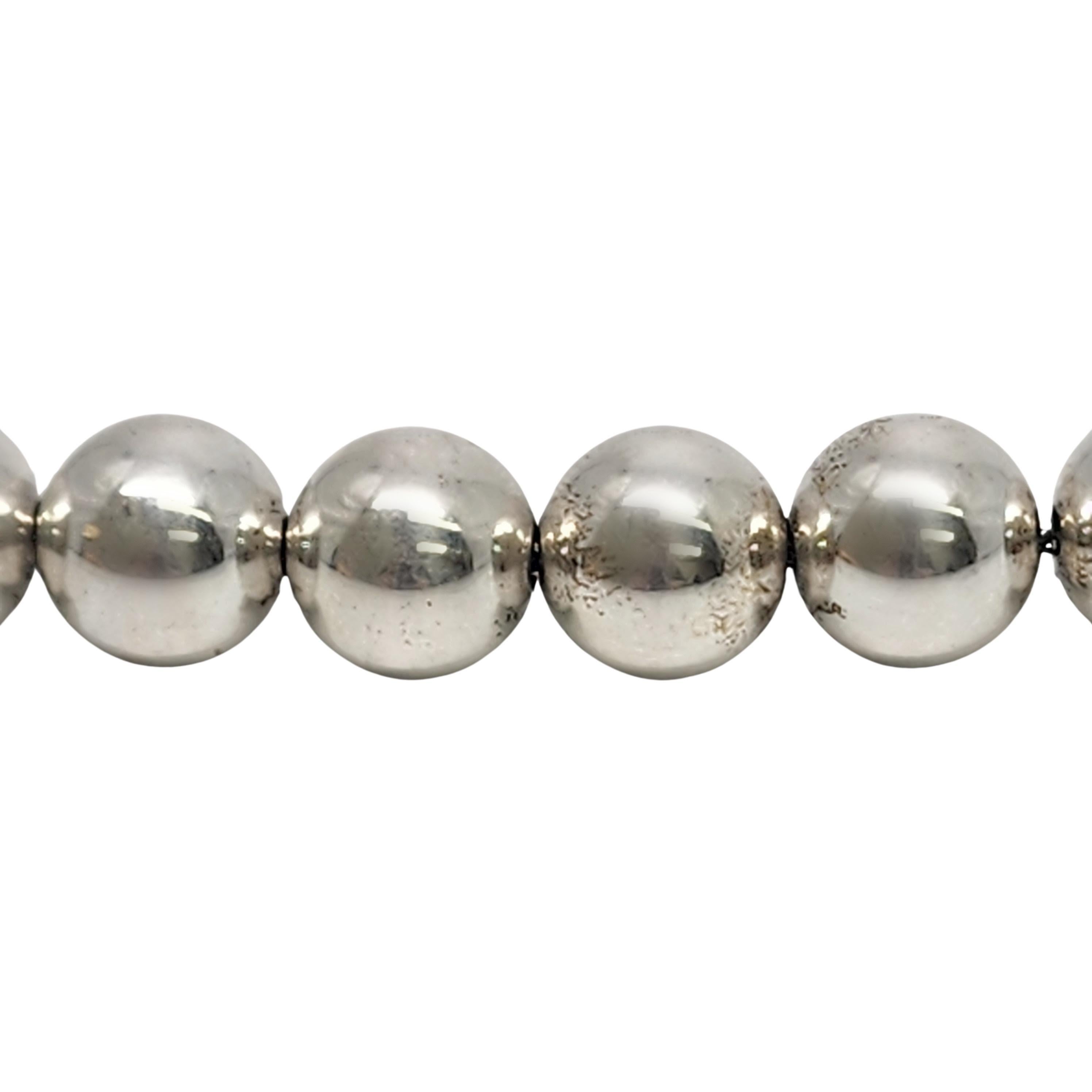 Women's Tiffany & Co Sterling Silver 10mm Ball Bead Bracelet #17251