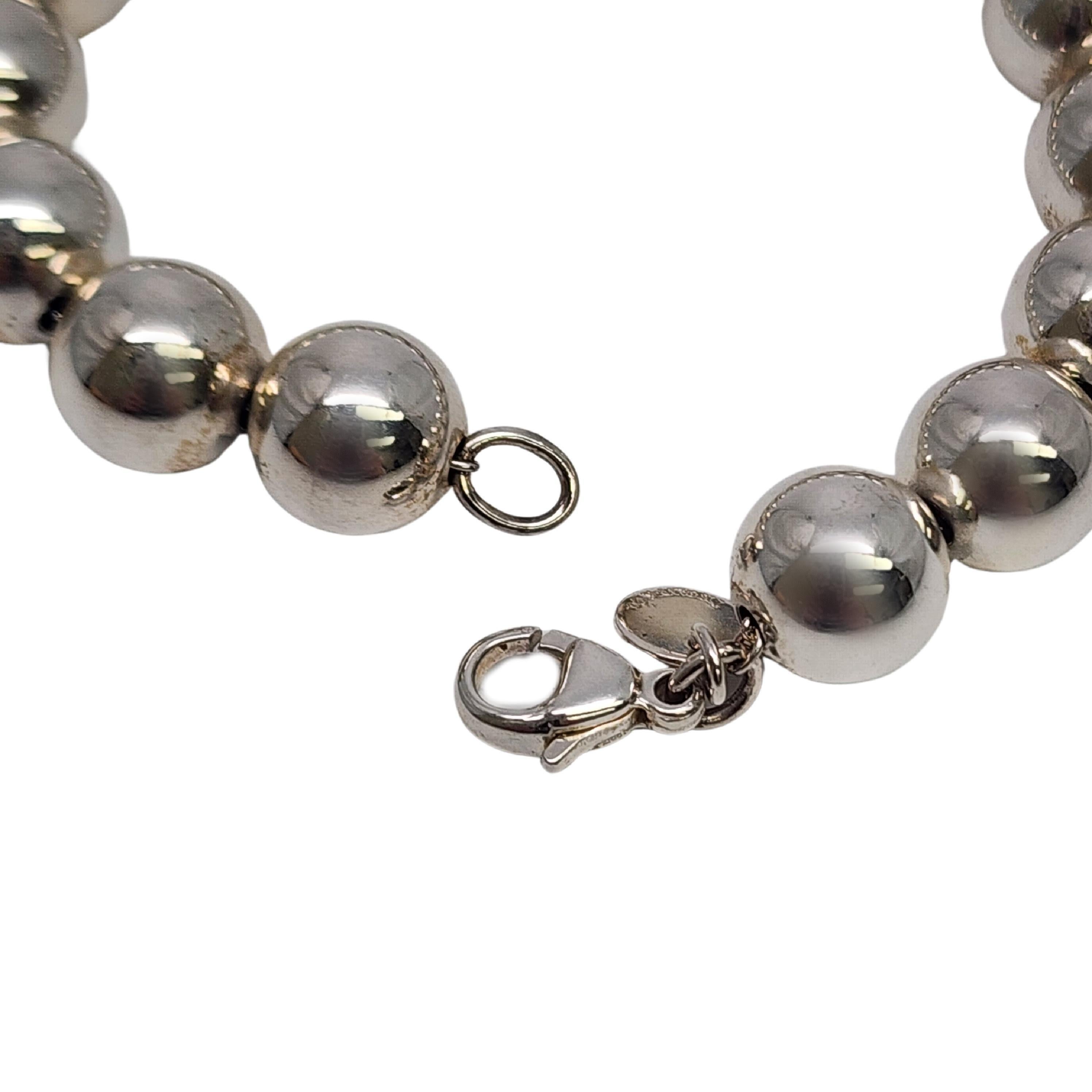 Tiffany & Co Sterling Silver 10mm Ball Bead Bracelet #17251 1