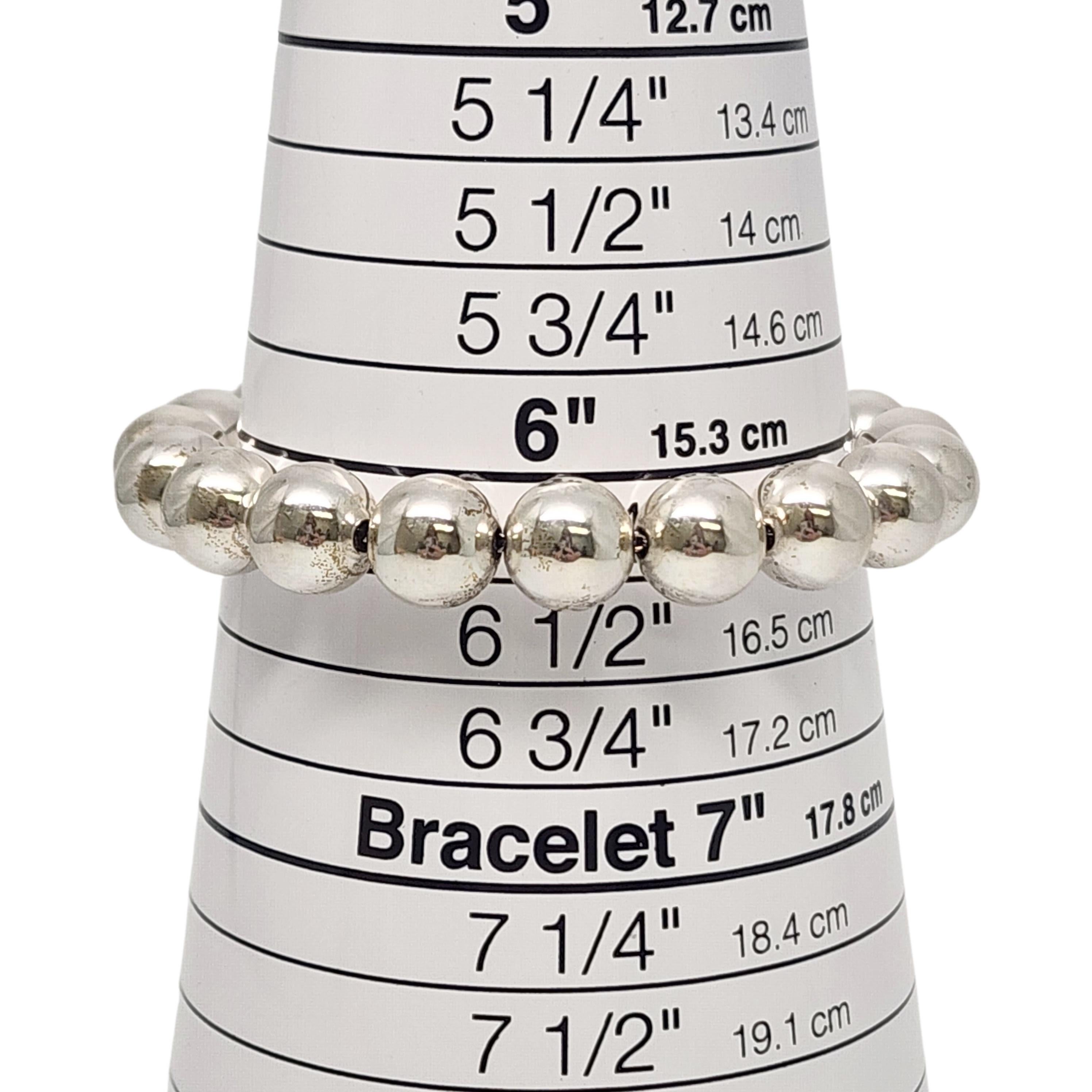 Tiffany & Co Sterling Silver 10mm Ball Bead Bracelet #17251 4