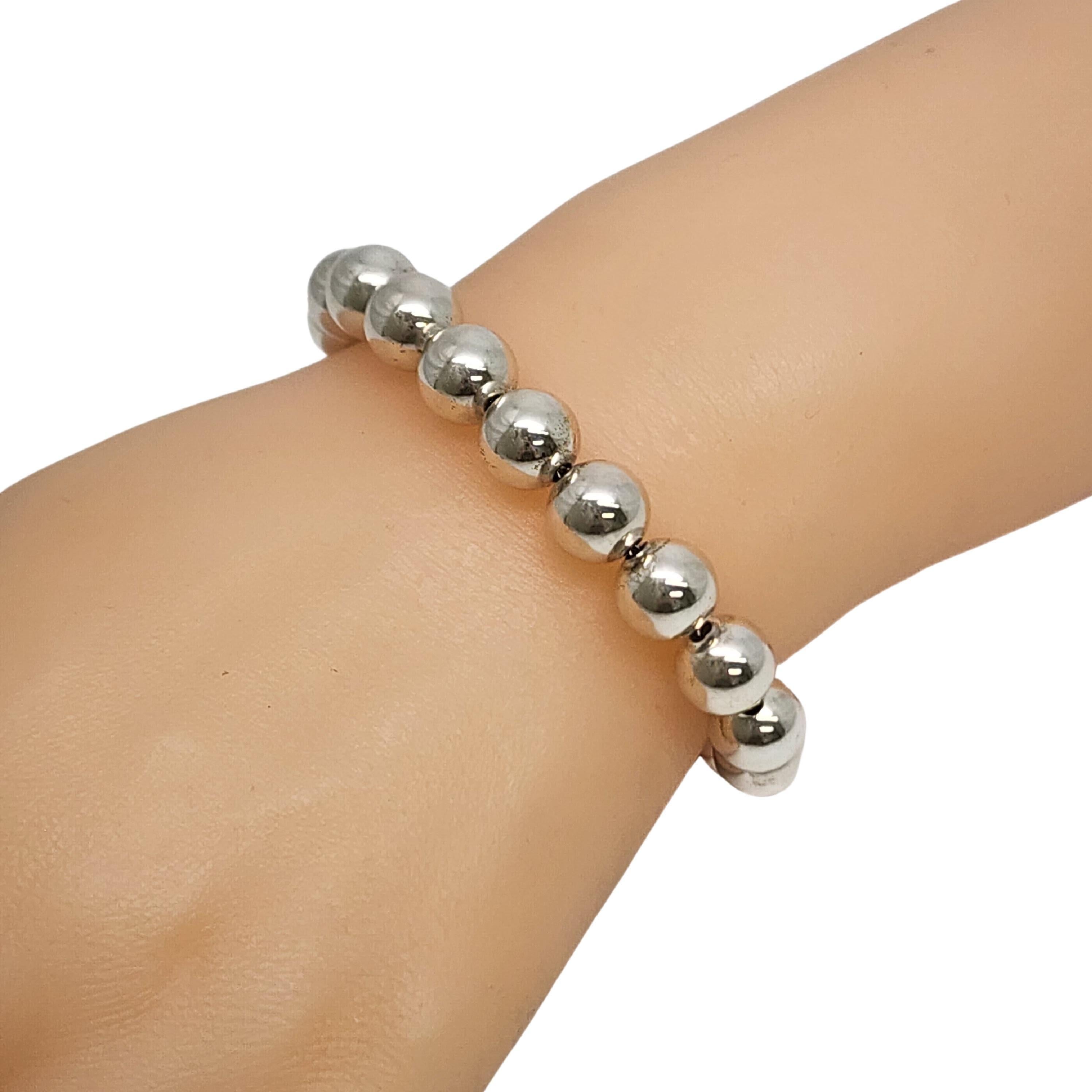 Tiffany & Co Sterling Silver 10mm Ball Bead Bracelet #17251 5