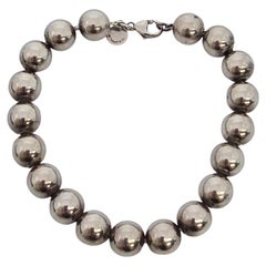 Tiffany & Co Sterling Silver 10mm Ball Bead Bracelet #22277