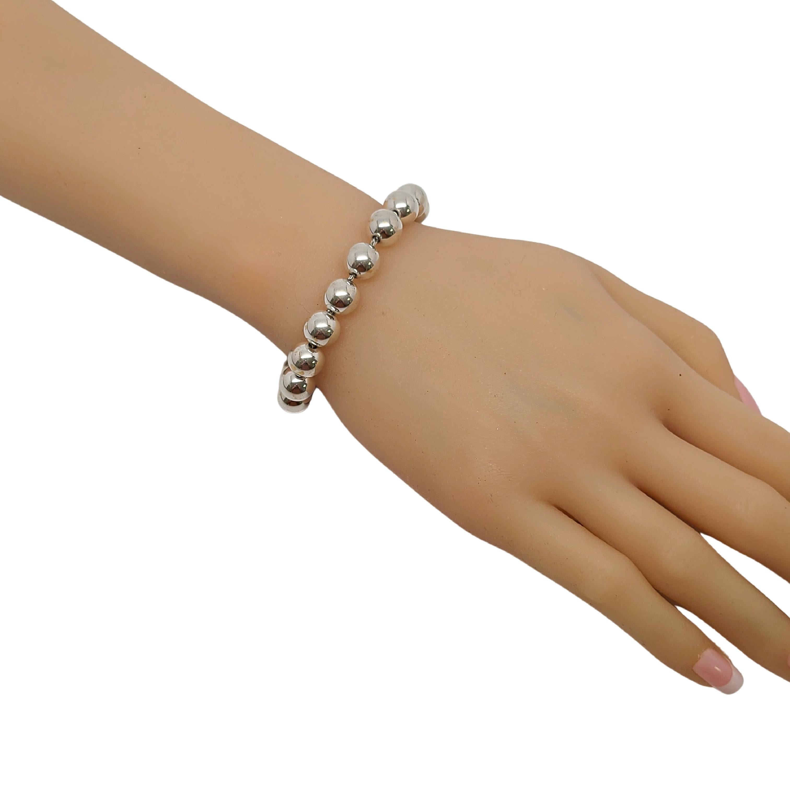Tiffany & Co. Sterling Silver Ball Bracelet 'B' In Good Condition In Washington Depot, CT