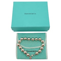 Tiffany & Co Bracelet boule en argent sterling avec pochette et boîte