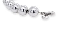 Tiffany & Co. Sterling Silver Hardwear Single Row Ball Medium Size Bracelet