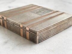 Tiffany & Co. Caja de cigarrillos de plata de ley y oro rosa de 14 quilates, circa 1940