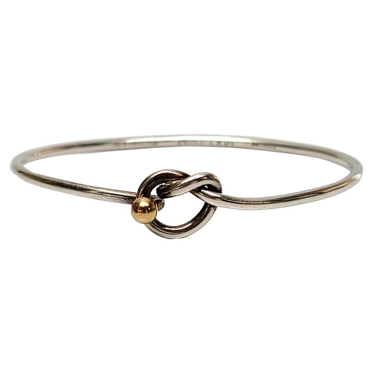 Tiffany And Co Sterling Silver 14k Yellow Gold Love Knot Bangle Bracelet At 1stdibs Tiffany Knot Bangle Love Knot Bracelet Tiffany Knot Hinged Bangle Tiffany