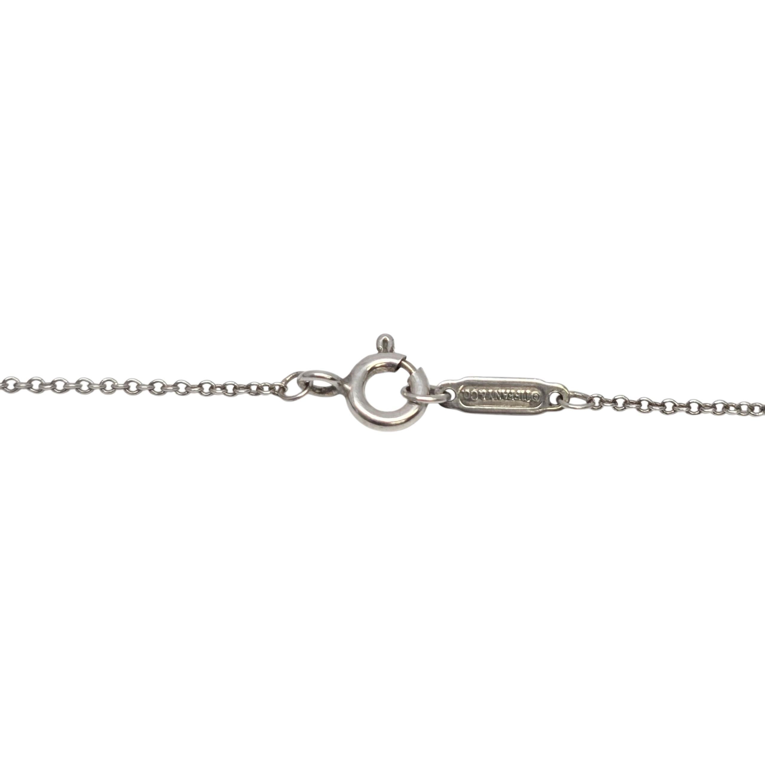 Donna Tiffany & Co. Collana a catena in argento sterling da 16 pollici #22458 in vendita