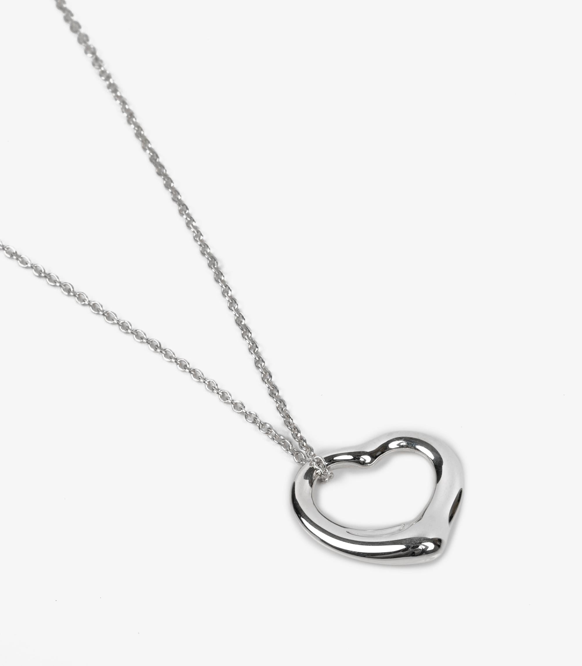 Tiffany & Co. Sterling Silver 16mm Elsa Peretti Open Heart Pendant 

Product Details
Xupes Ref: J1529
Brand: Tiffany & Co.
Model: Open Heart Pendant 
Type: Necklace
RRP: £430
Accompanied By: Tiffany & Co. Pouch
Material(s): Sterling