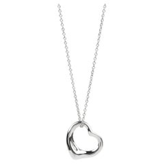 Tiffany & Co. Sterling Silver 16mm Elsa Peretti Open Heart Pendant